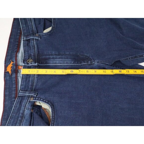 Tommy Bahama Straight Stretch Jeans Men's Size 38x32 Dark Wash Tencel - Picture 8 of 10